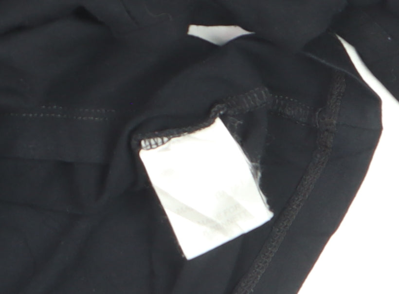 L.K. Bennett Women's Black Jersey V-Neck Long Sleeve Blouse Medium