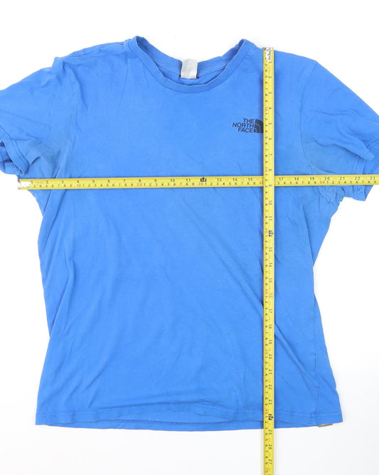 The North Face Men's Blue Crew Neck Regular Fit Cotton T-Shirt M