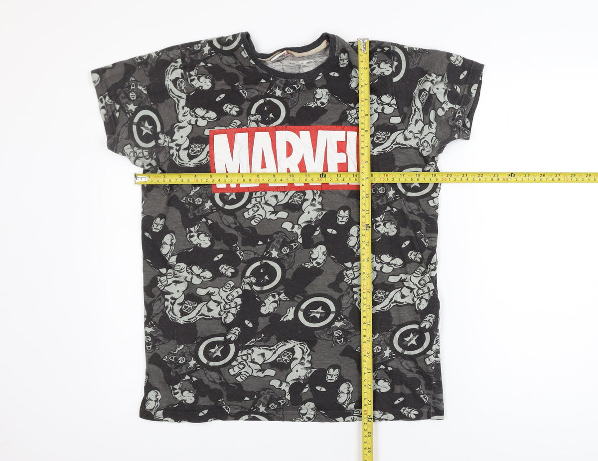 Back view of Marvel girls’ black graphic avengers t-shirt 13-14 years 100% cotton