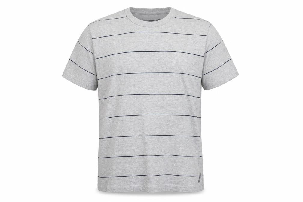 French Connection Men's Grey Striped Cotton T-Shirt XL