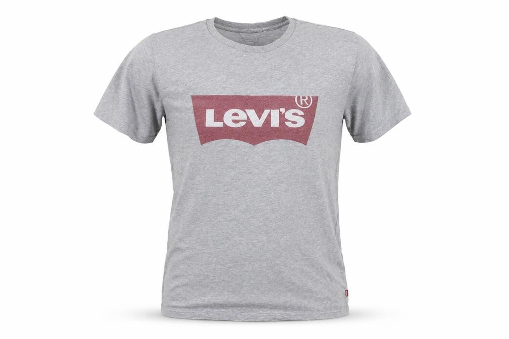Levi's Men's Grey Small Logo Graphic Crew Neck T-Shirt