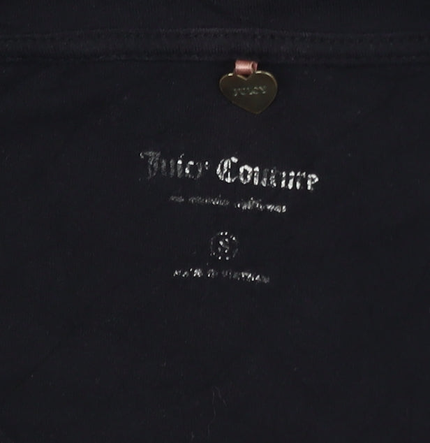 Juicy Couture Women's Black Logo Crown T-Shirt Size S