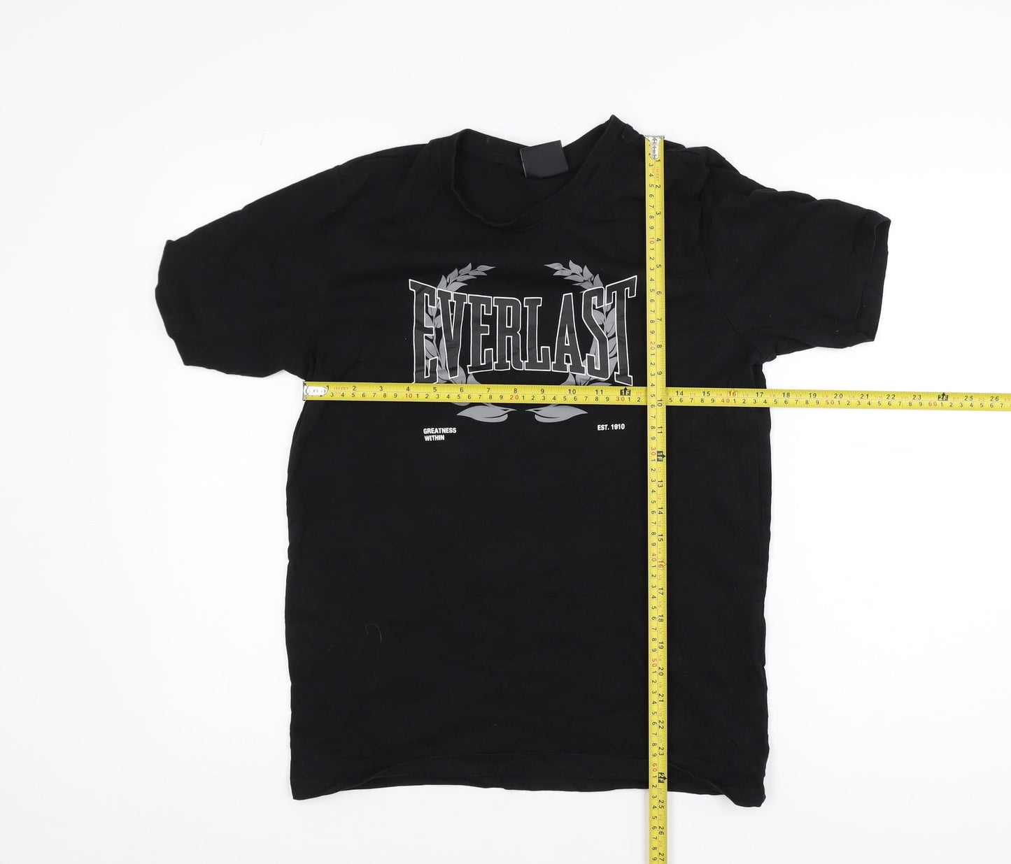 Everlast Men's Black Crew Neck Short Sleeve Graphic T-Shirt Size S