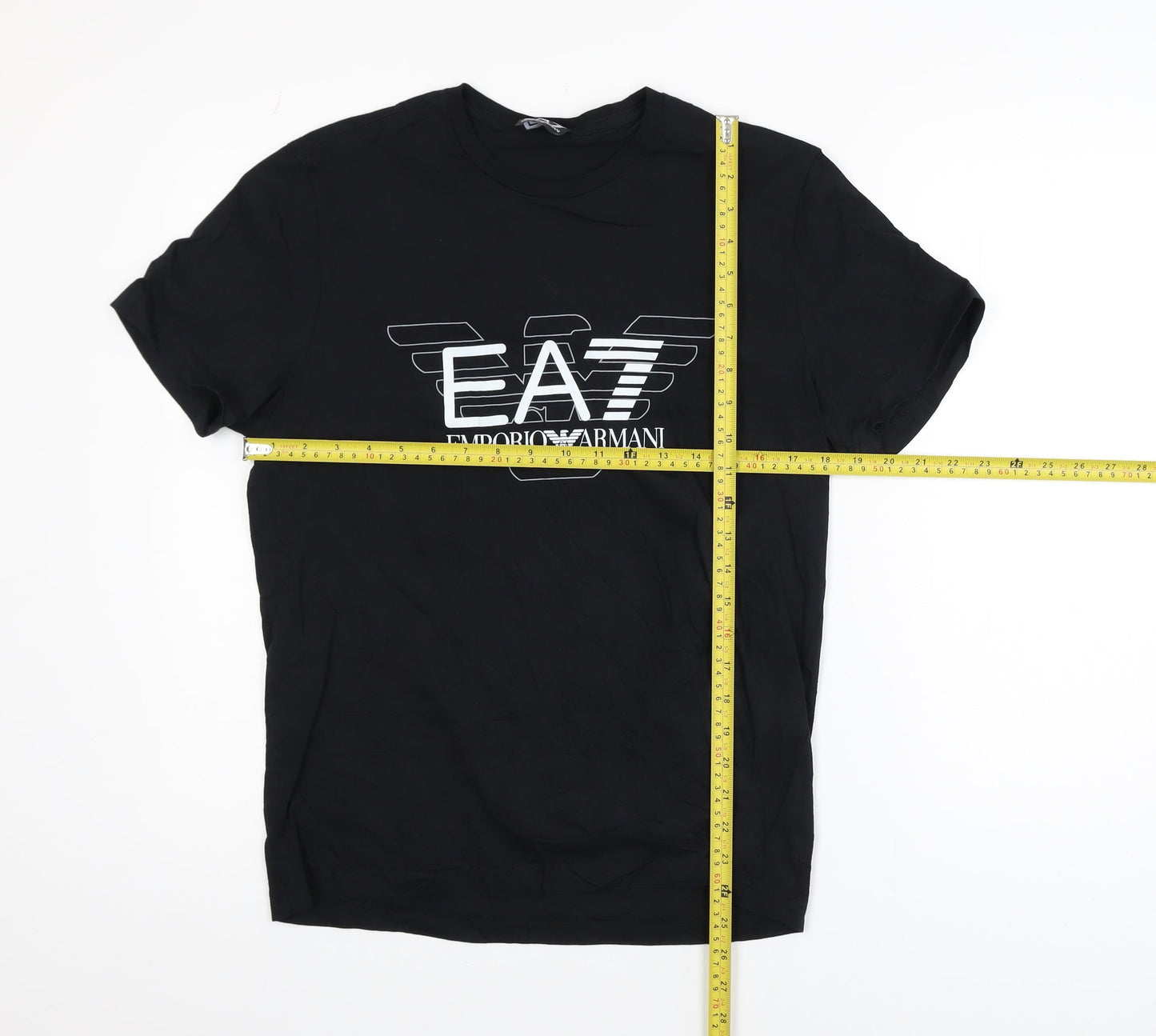 Emporio Armani EA7 Men's Black Cotton Crew Neck T-Shirt Size M