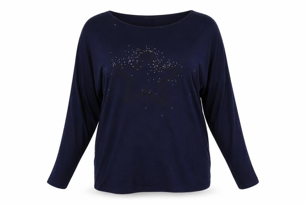 Wallis Women’s Blue Long Sleeve Beaded Blouse Size L
