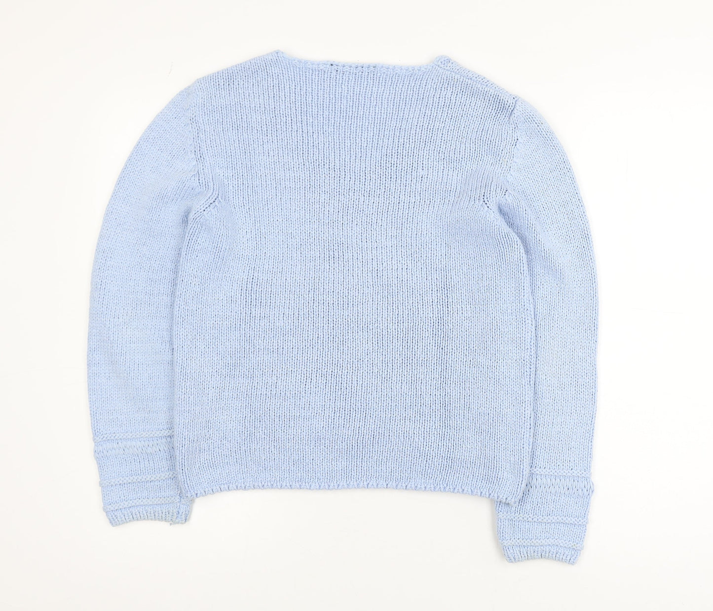 Betty Barclay Women Blue V-Neck Knit Jumper Size M Relaxed Fit