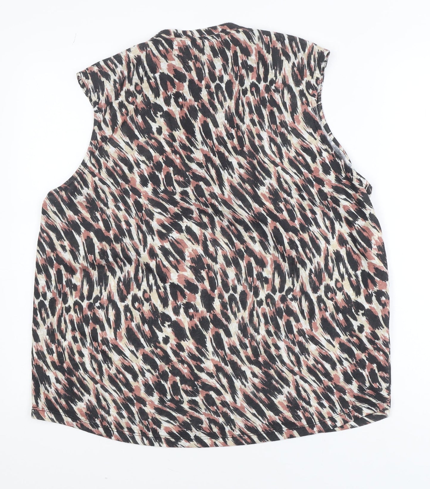 Dunnes Women’s Multicoloured Animal Print Sleeveless Blouse XL
