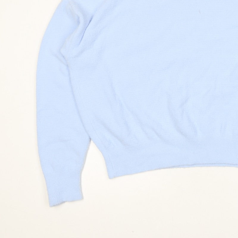 Savida Women Blue 2XL Crew Neck Long Sleeve Pullover Jumper