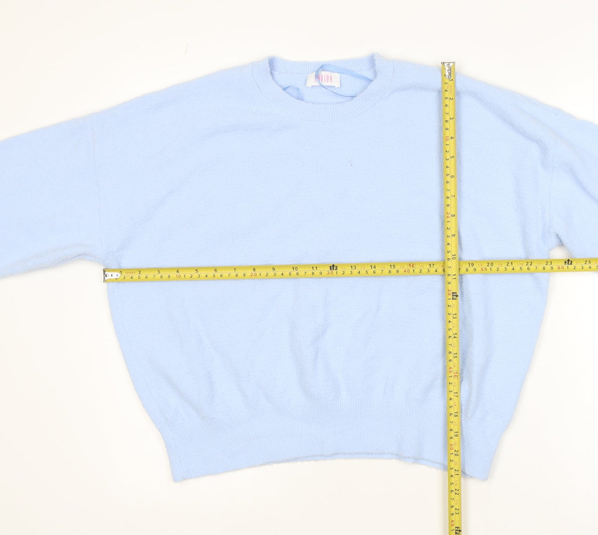 Savida Women Blue 2XL Crew Neck Long Sleeve Pullover Jumper