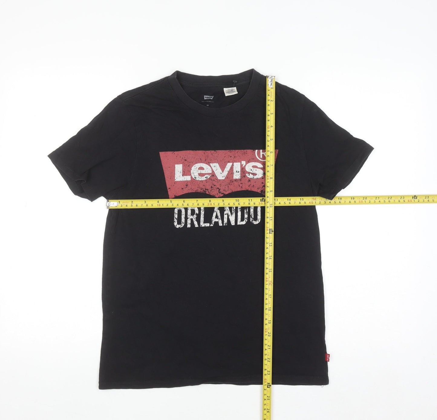 Levi's Men's Black Orlando Graphic Cotton T-Shirt XS