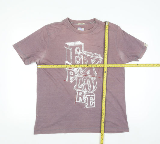 Fat Face Men's Purple Explorer Slim Fit Graphic T-Shirt Size L