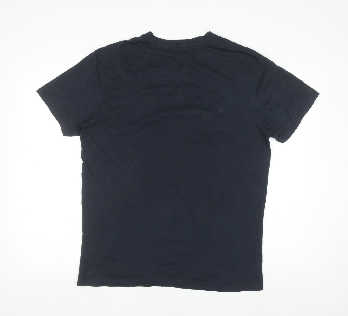 Original Penguin Men's Blue Graphic Logo Crew Neck T-Shirt Size L