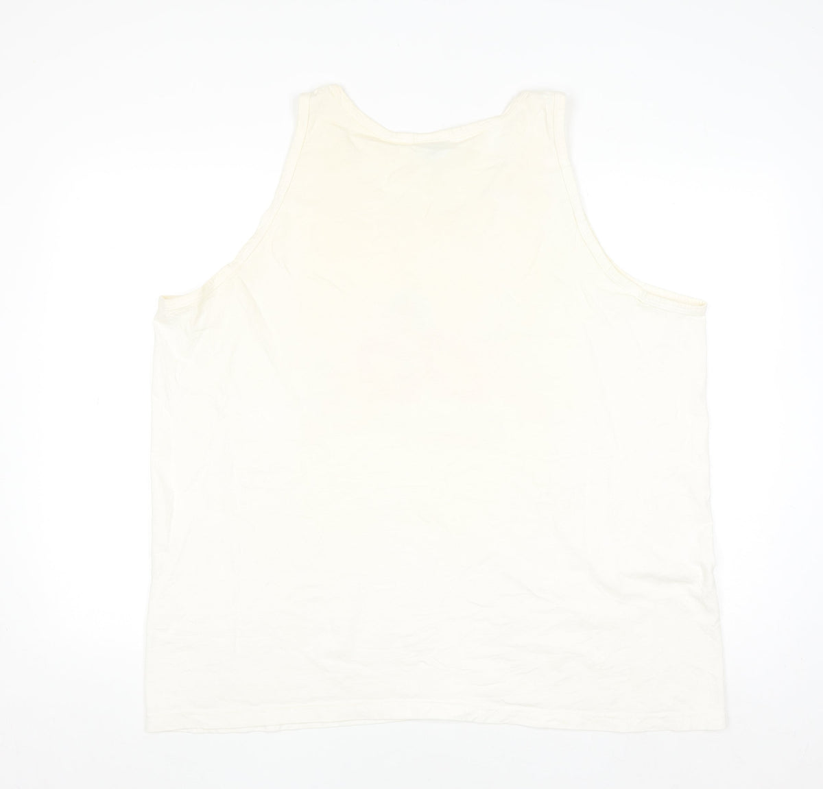 Close-up detail of Walt Disney World Men’s Ivory 2XL Sleeveless 100 Years of Magic Top