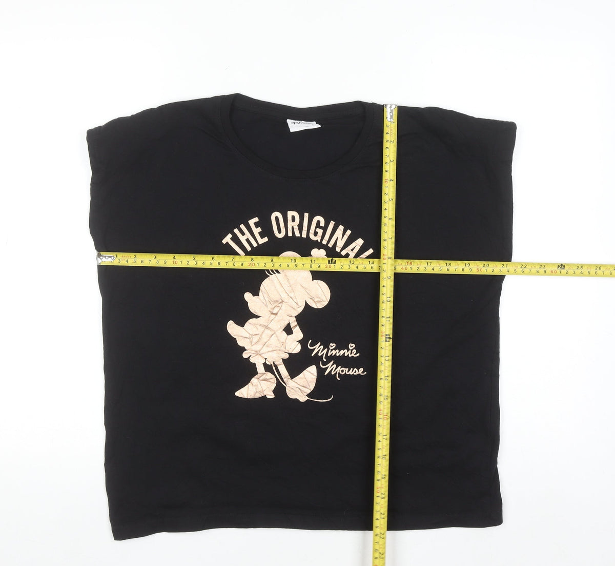 Disney Women's Black Minnie Mouse L Cotton Sleeveless T-Shirt