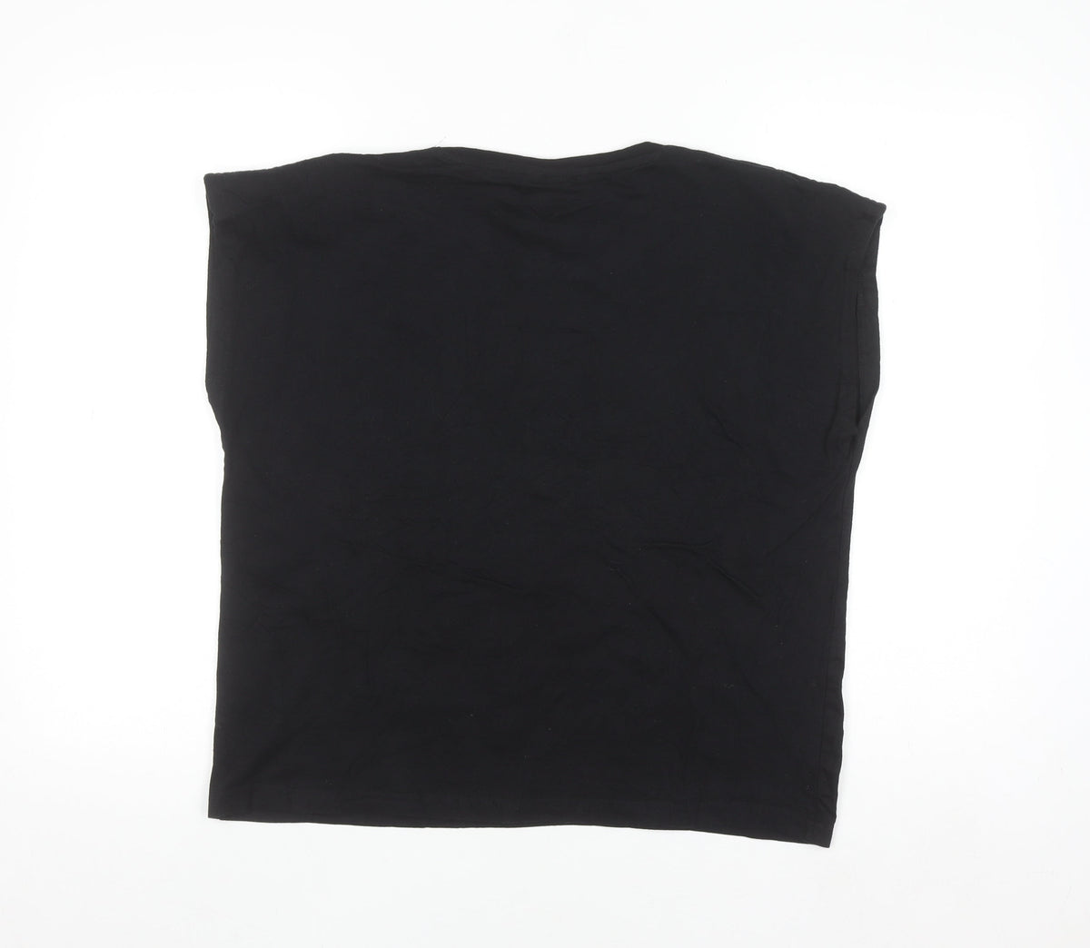 Disney Women's Black Minnie Mouse L Cotton Sleeveless T-Shirt
