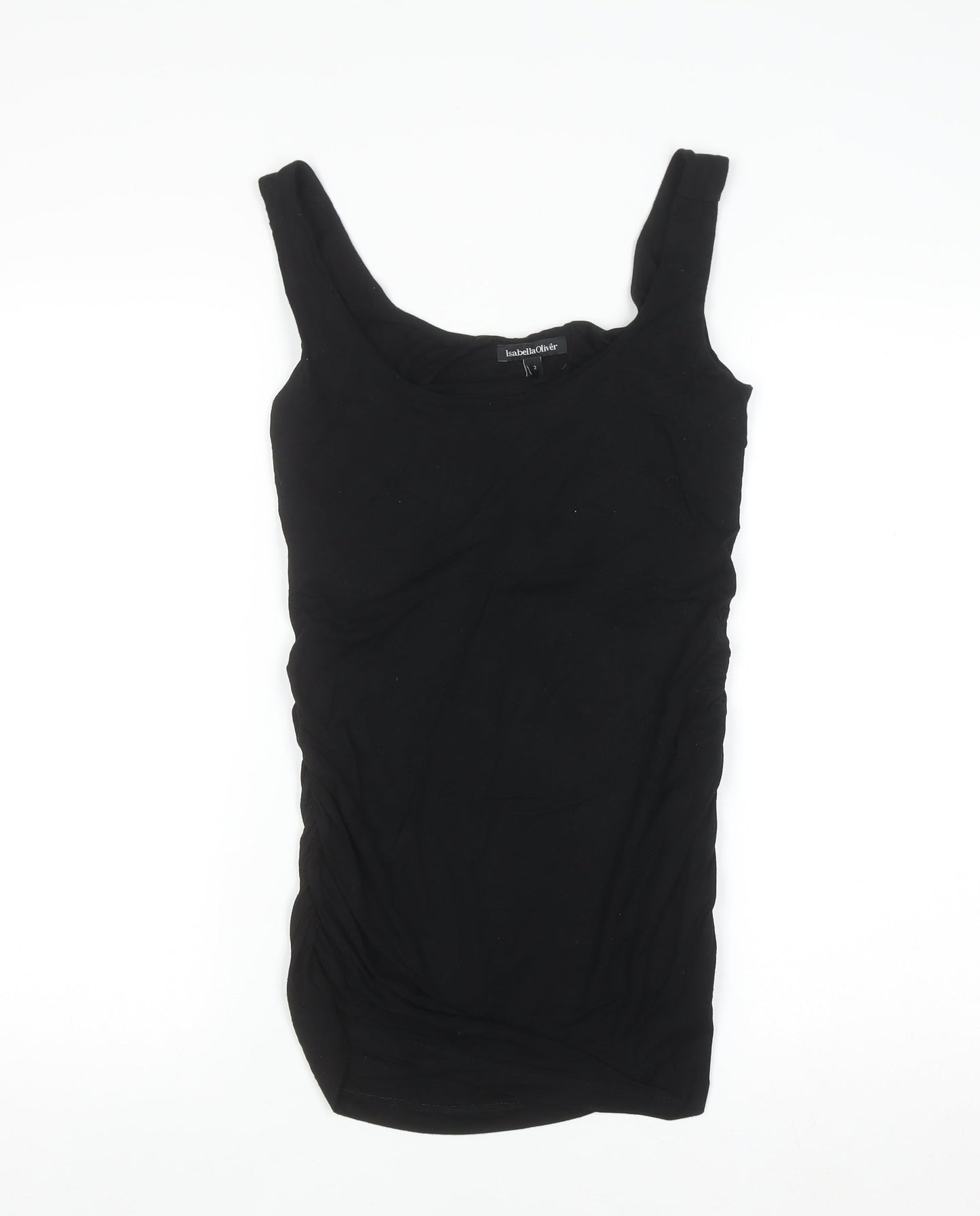 Isabella Oliver Women Black Maternity Tank Top Size 2 Slim Fit