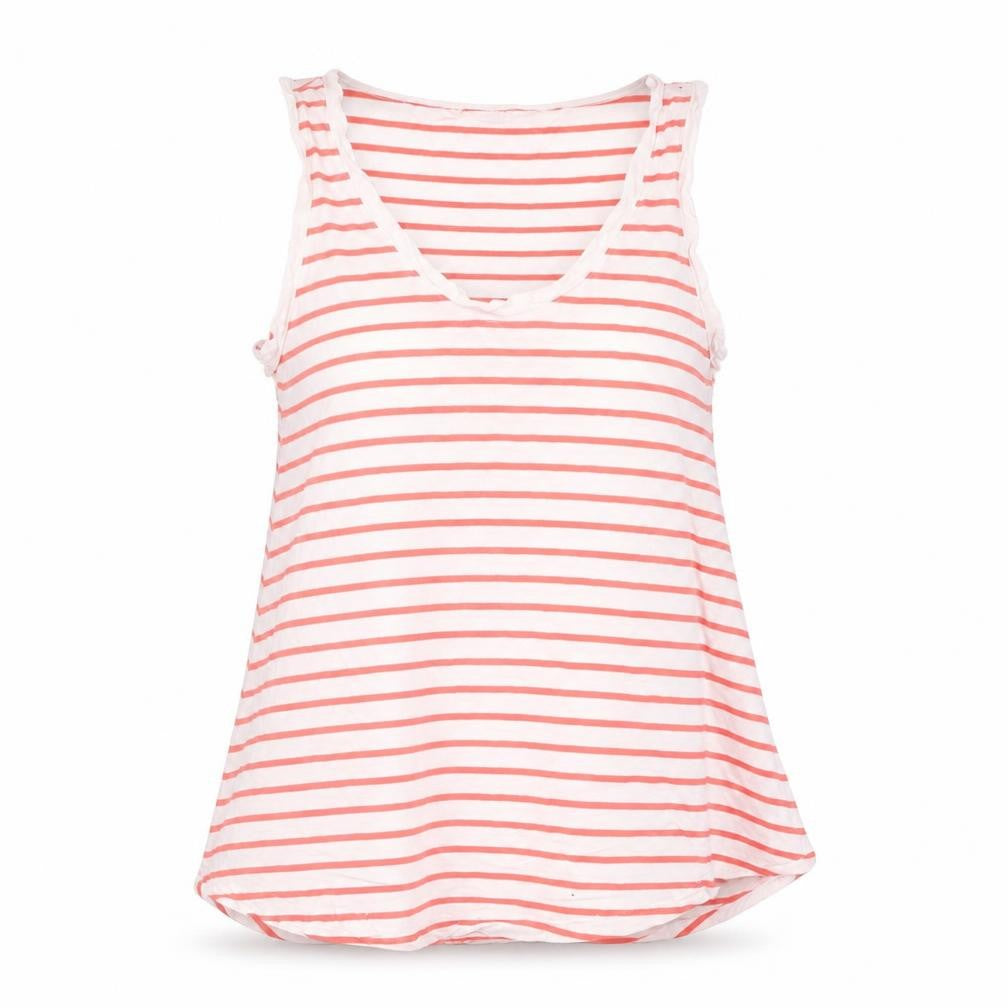 Gap Women’s Pink Striped Rayon Tank Top Size M Sleeveless Summer Casual