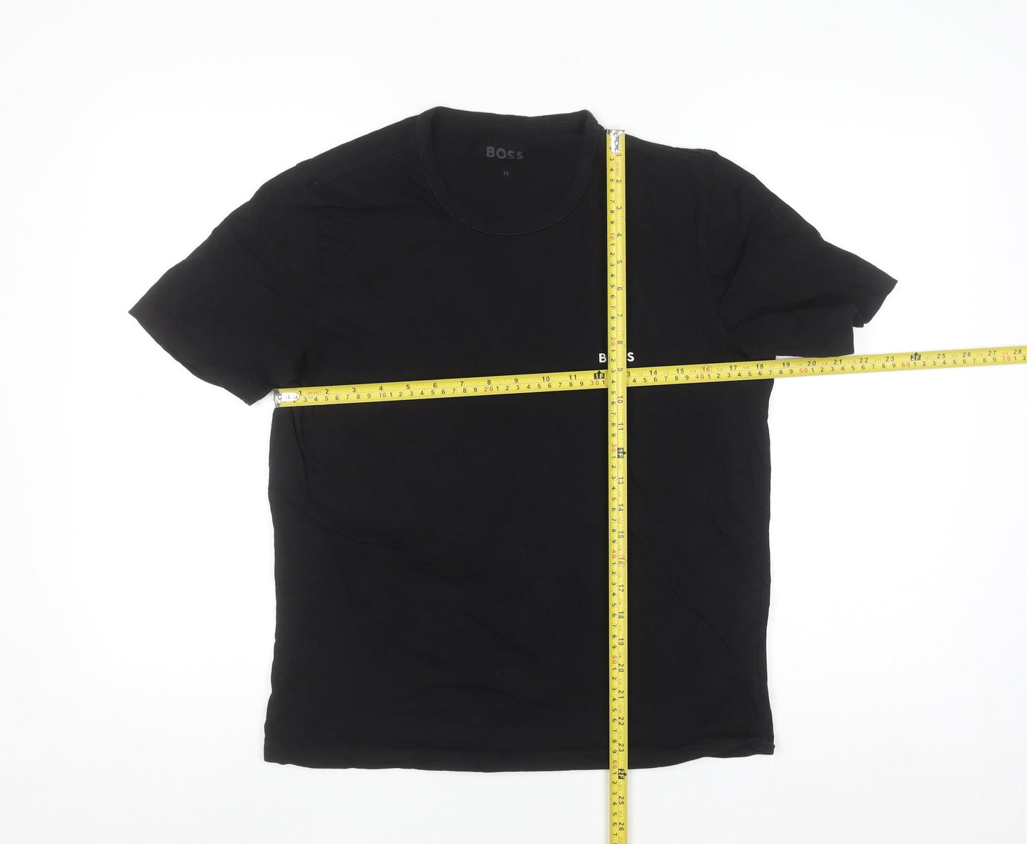 BOSS Men's Black Cotton Crew Neck Short Sleeve T-Shirt M