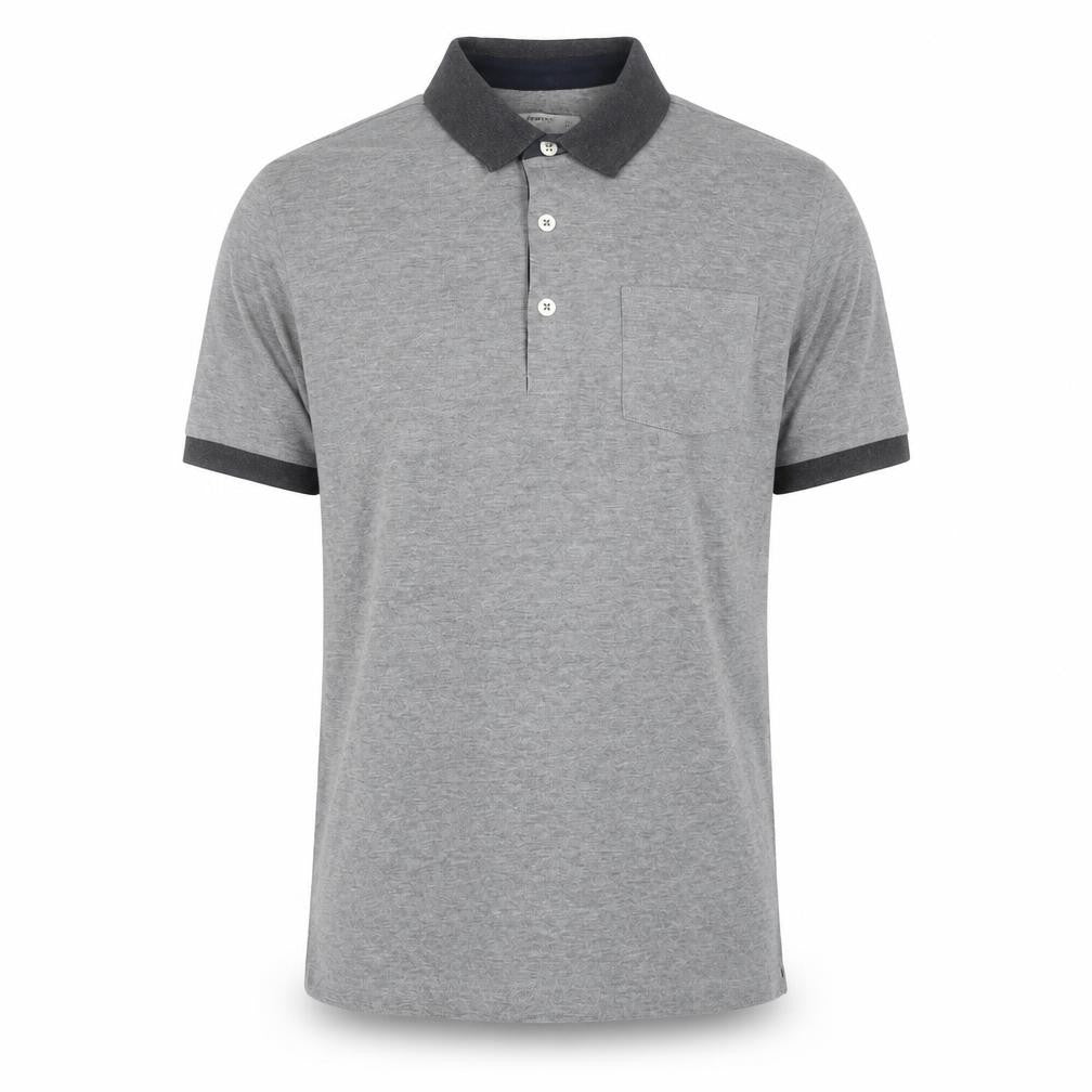 Mango Man Grey Slim Fit Short Sleeve Polo Shirt Size L