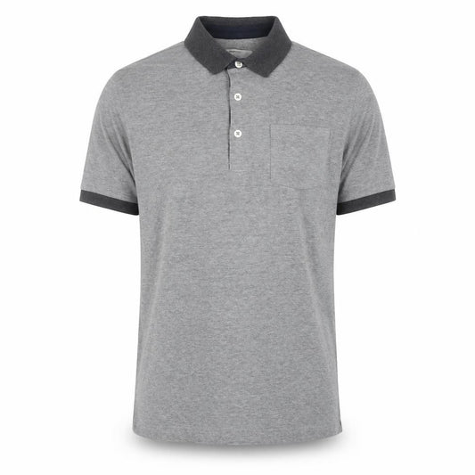 Mango Man Grey Slim Fit Short Sleeve Polo Shirt Size L