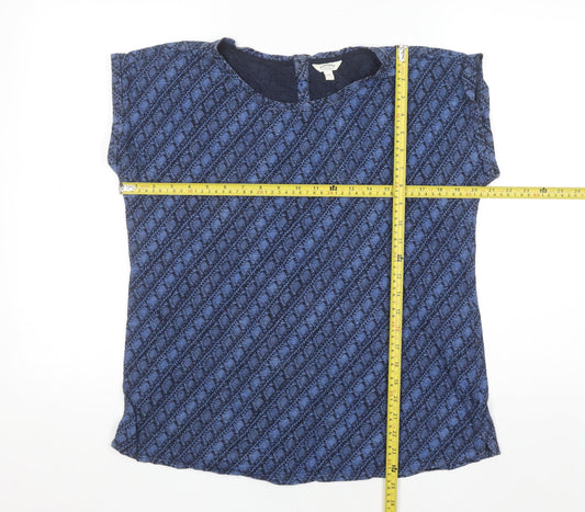 FatFace Women’s Blue Cotton Chambray Tunic Blouse Size 14