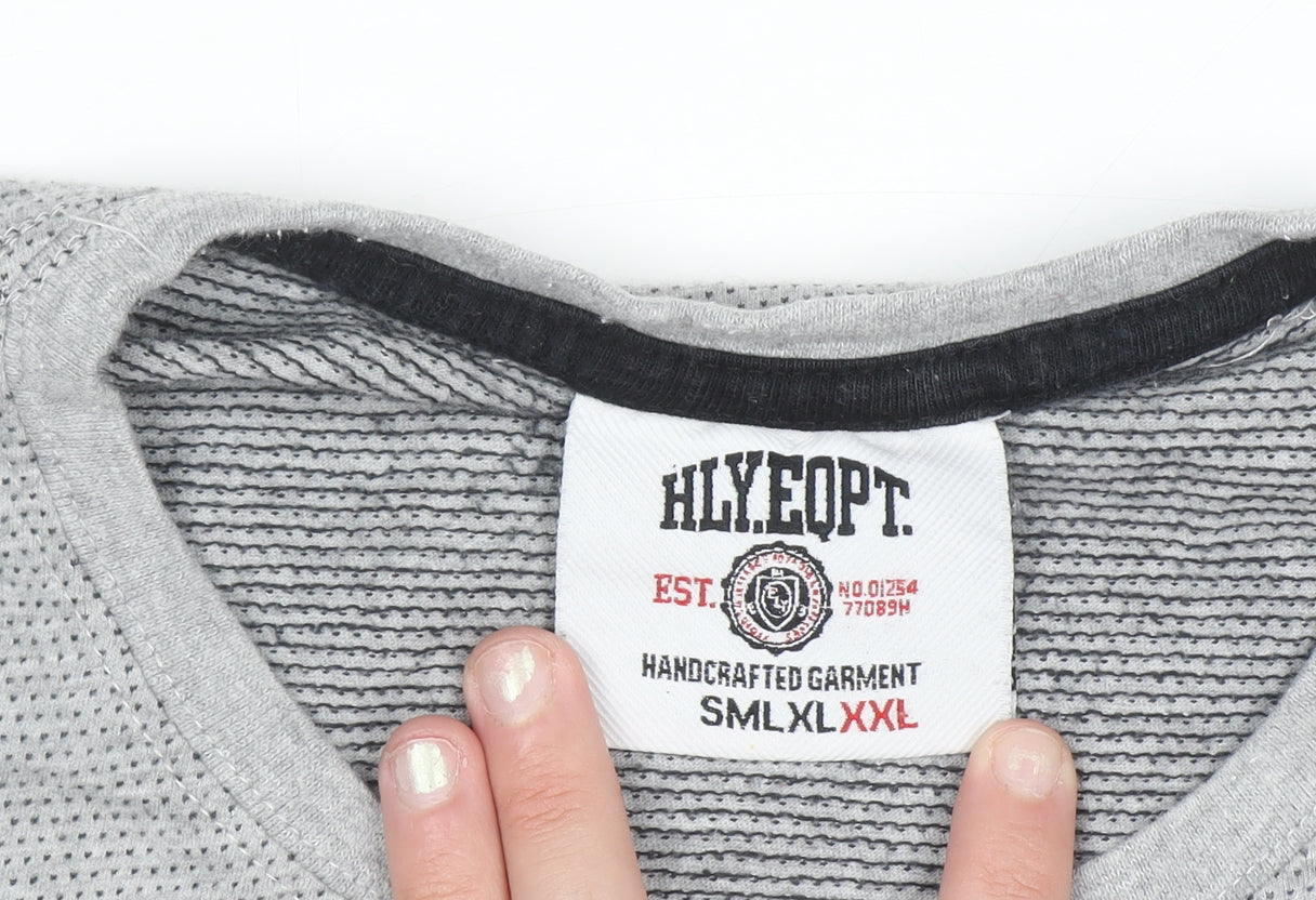 HLY EQPT Men’s Grey XXL Crew Neck Cotton T-Shirt