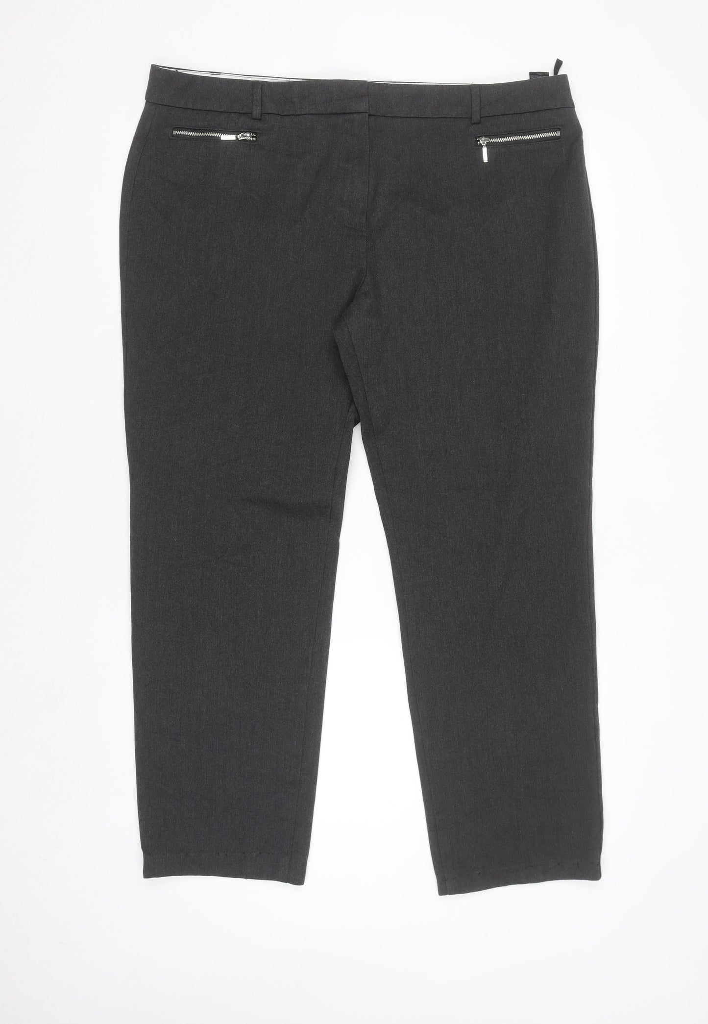Marks and Spencer Women's Charcoal Slim Trousers Size 18