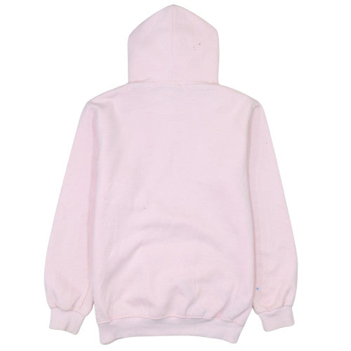 Champion Women Pink Pullover Hoodie L Logo Graphic Cotton Blend