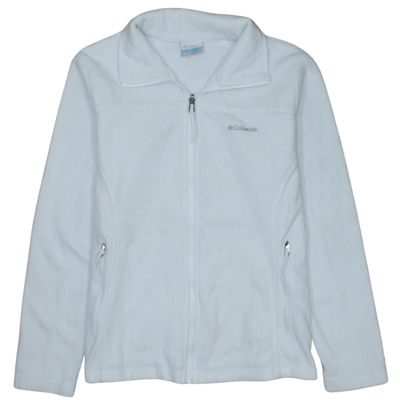 Columbia Womens White Fleece Full Zip Jacket Size L