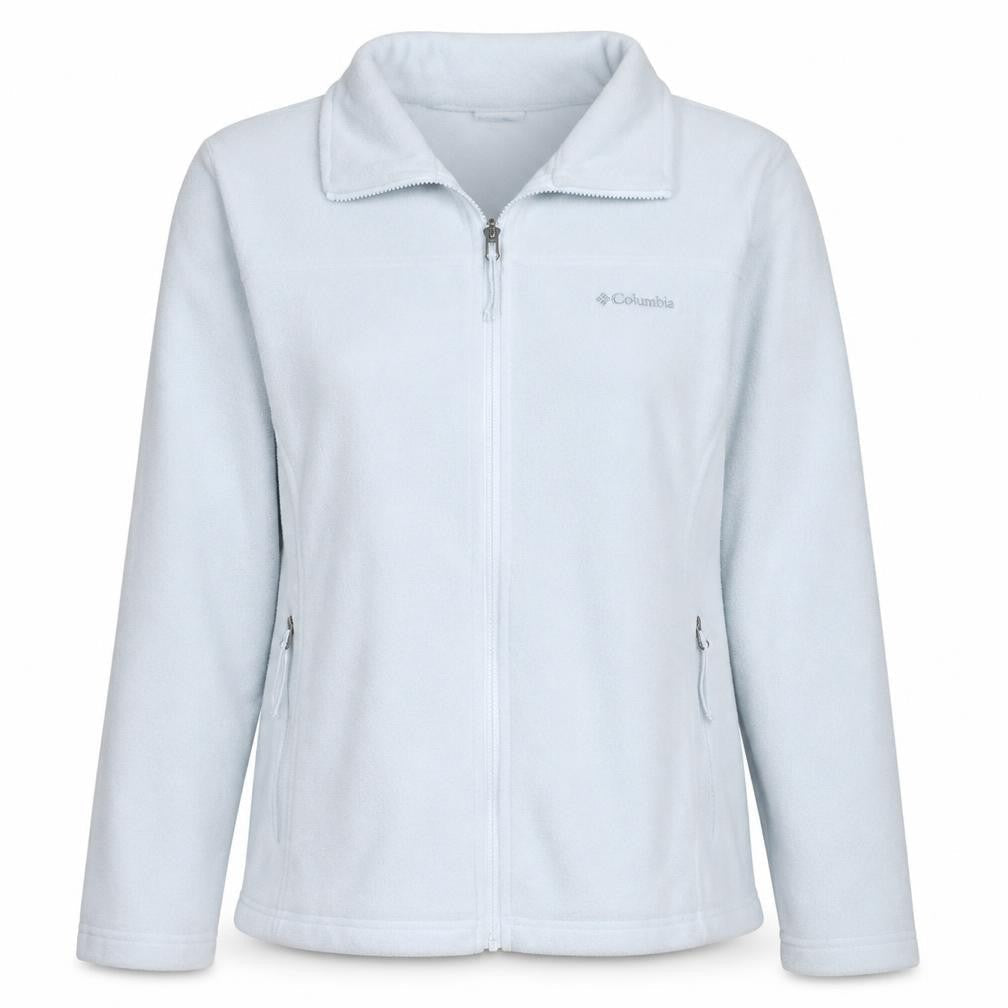 Columbia Womens White Fleece Full Zip Jacket Size L