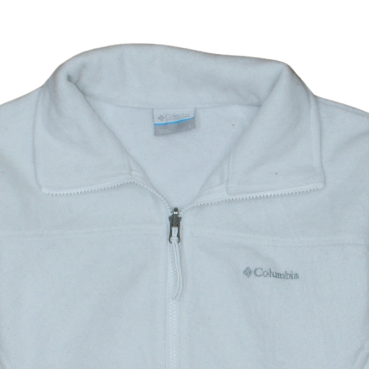 Columbia Womens White Fleece Full Zip Jacket Size L