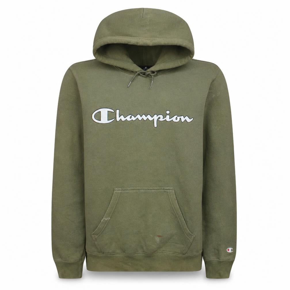 Champion Men’s Green Small Pullover Hoodie Fleece Sweatshirt