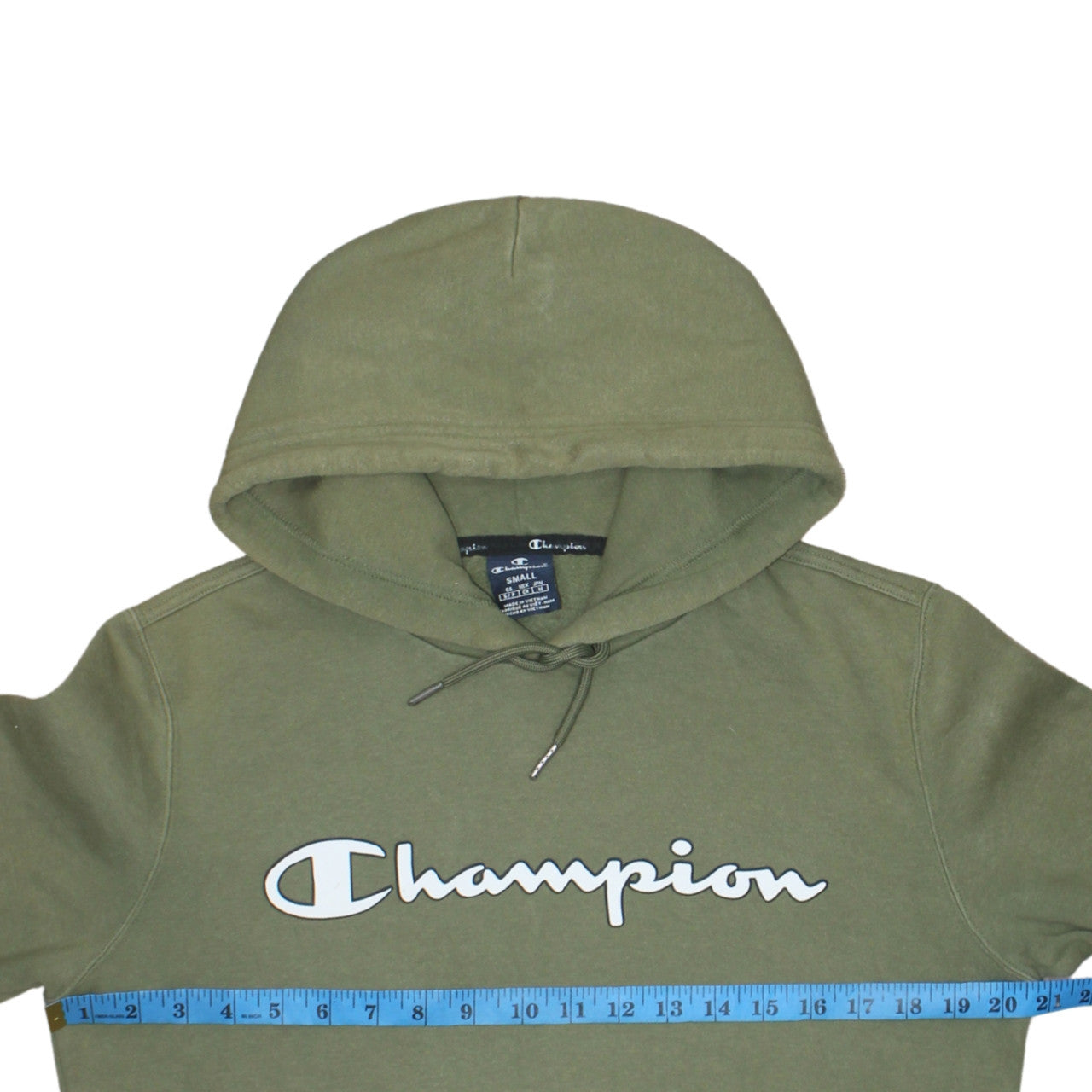 Champion Men’s Green Small Pullover Hoodie Fleece Sweatshirt
