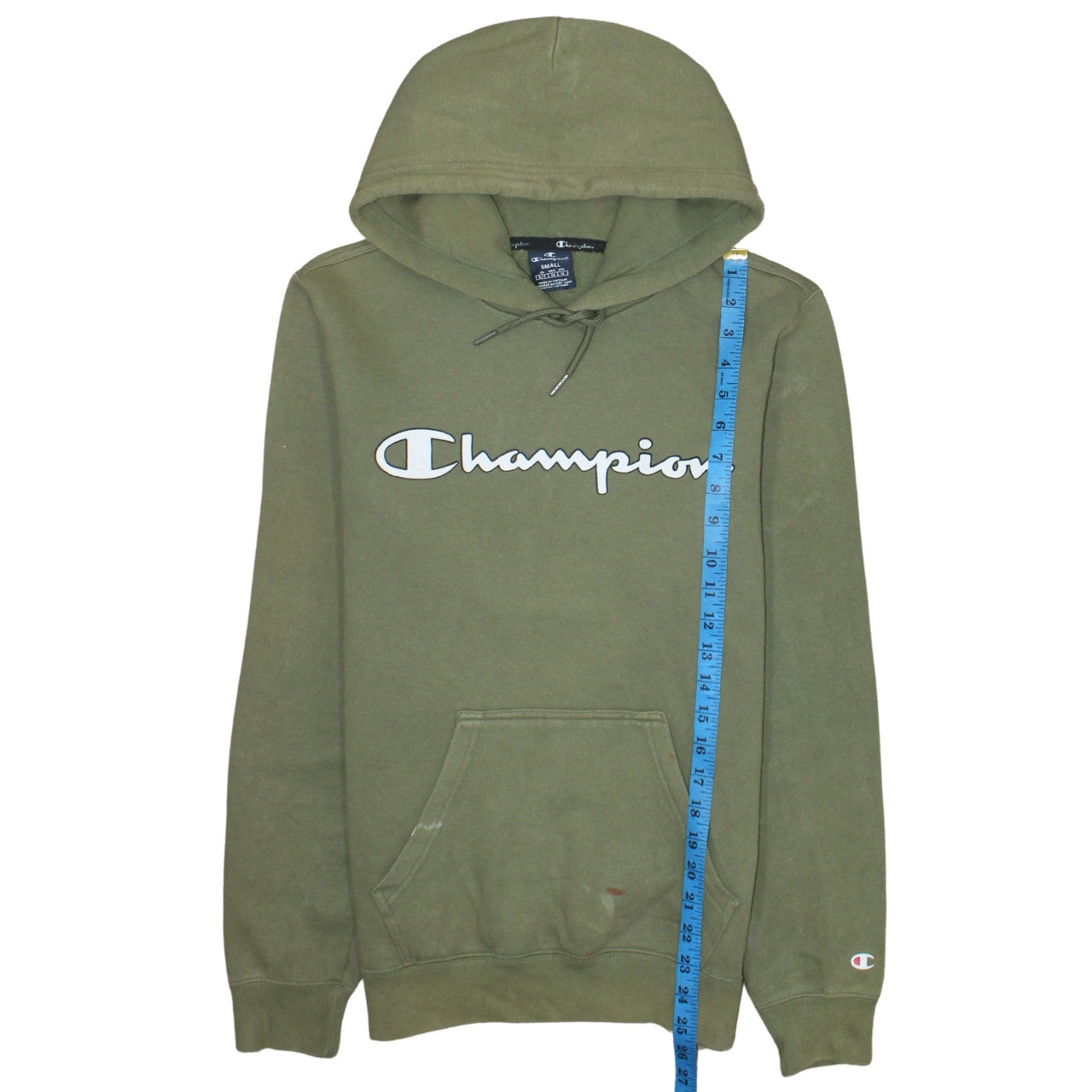 Champion Men’s Green Small Pullover Hoodie Fleece Sweatshirt