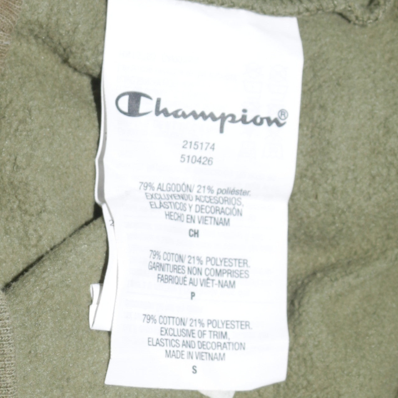 Champion Men’s Green Small Pullover Hoodie Fleece Sweatshirt