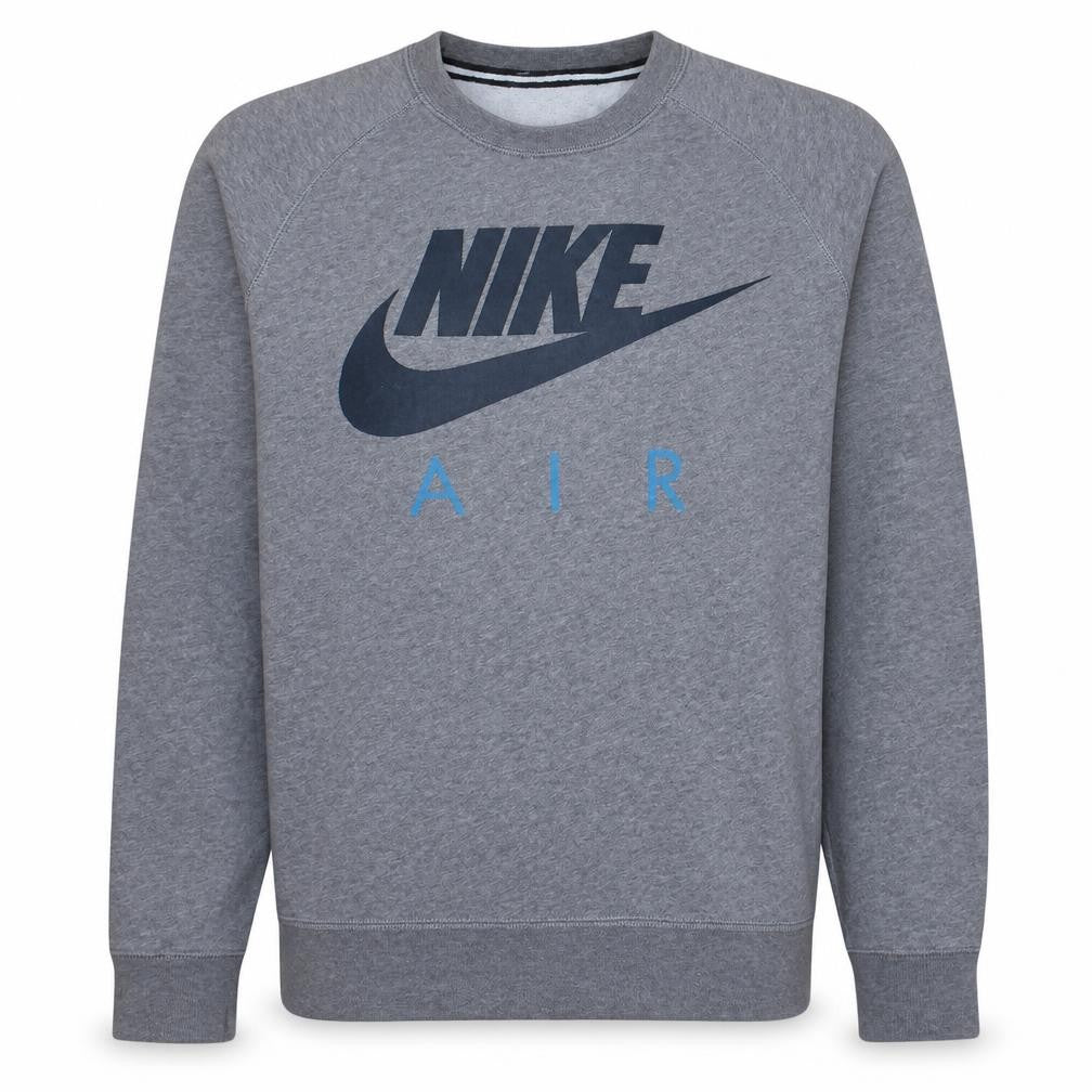 Nike Men's Grey Air Logo Pullover Sweatshirt Size M