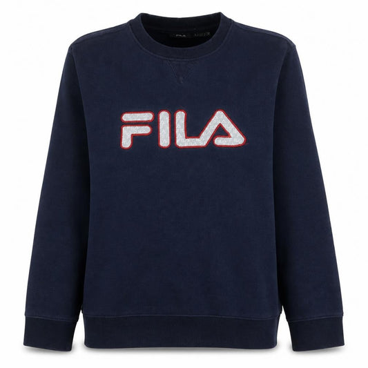 Fila Men's Blue Crew Neck Logo Sweatshirt Size L