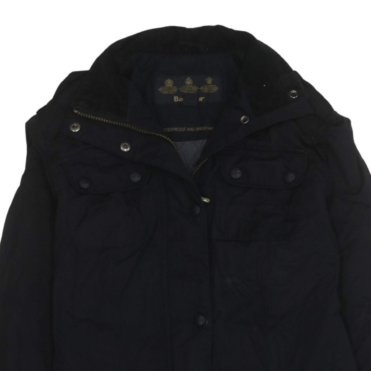 Barbour Women's Black Waterproof Parka Coat Size 10 Long