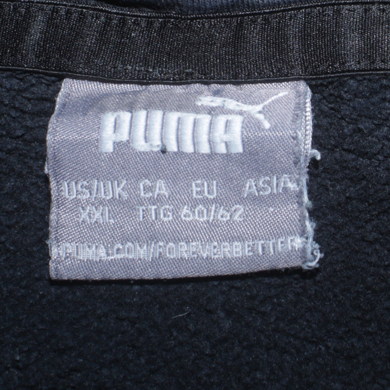 Puma Men's Black 2XL Pullover Hoodie Fleece Logo Sweatshirt