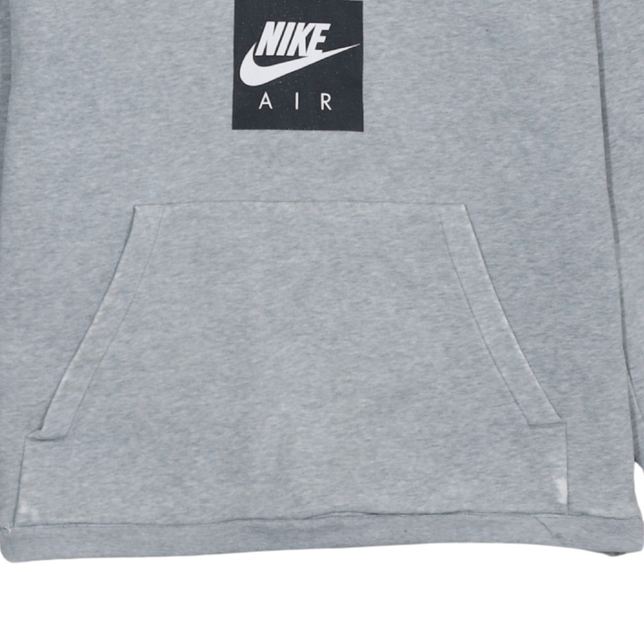 Nike Air Men's Grey 1/2 Zip Hoodie Medium Athletic Logo Fleece