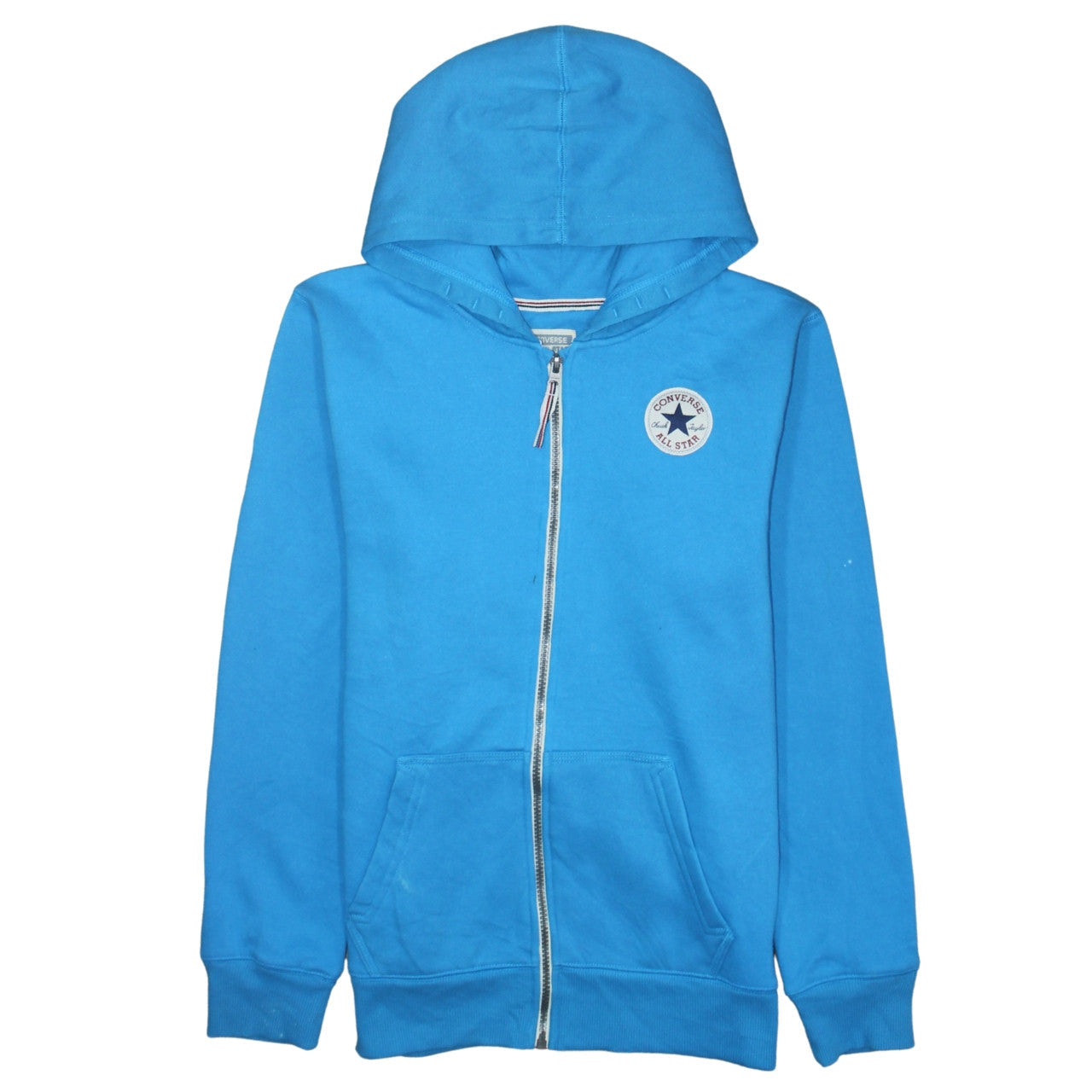 Converse Boys Blue Full Zip Hoodie XL 13-15 Years Cotton Blend Casual All Star