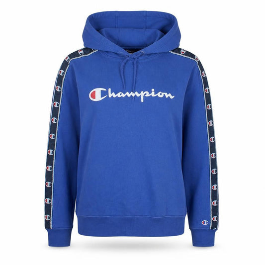 Champion Womens Blue XS Pullover Hoodie Logo Taped Sleeves