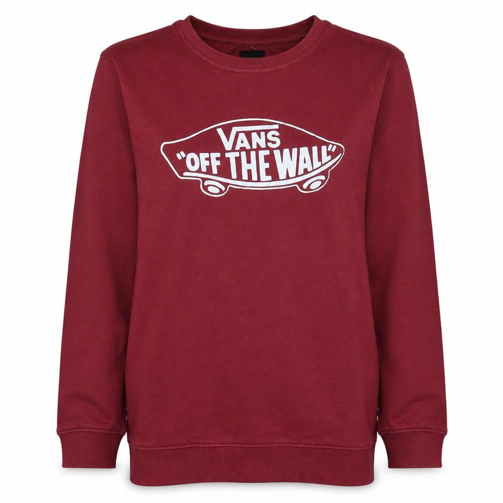 Vans Women’s Red Sweatshirt XL Cotton Crew Neck Pullover Logo Print