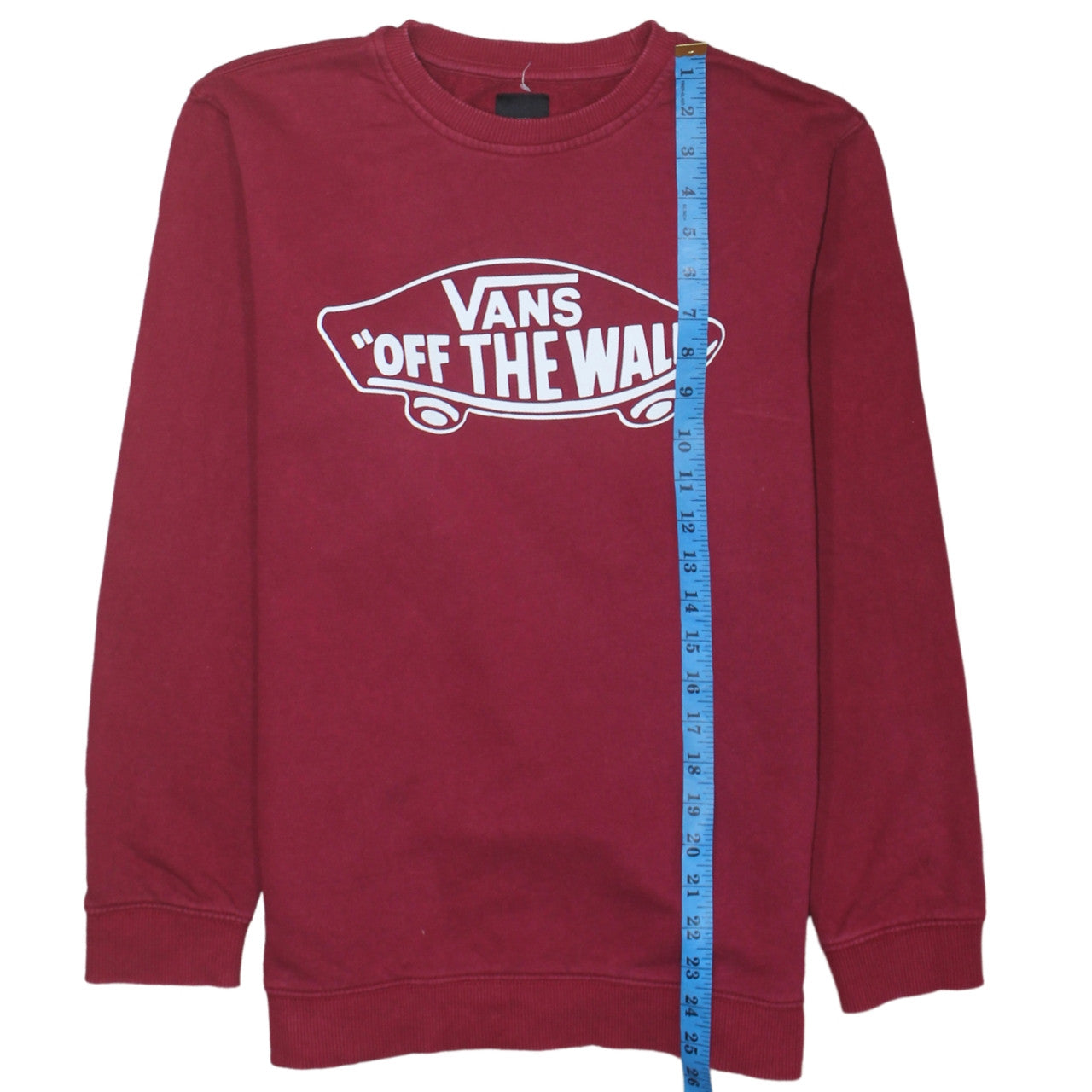 Vans Women’s Red Sweatshirt XL Cotton Crew Neck Pullover Logo Print