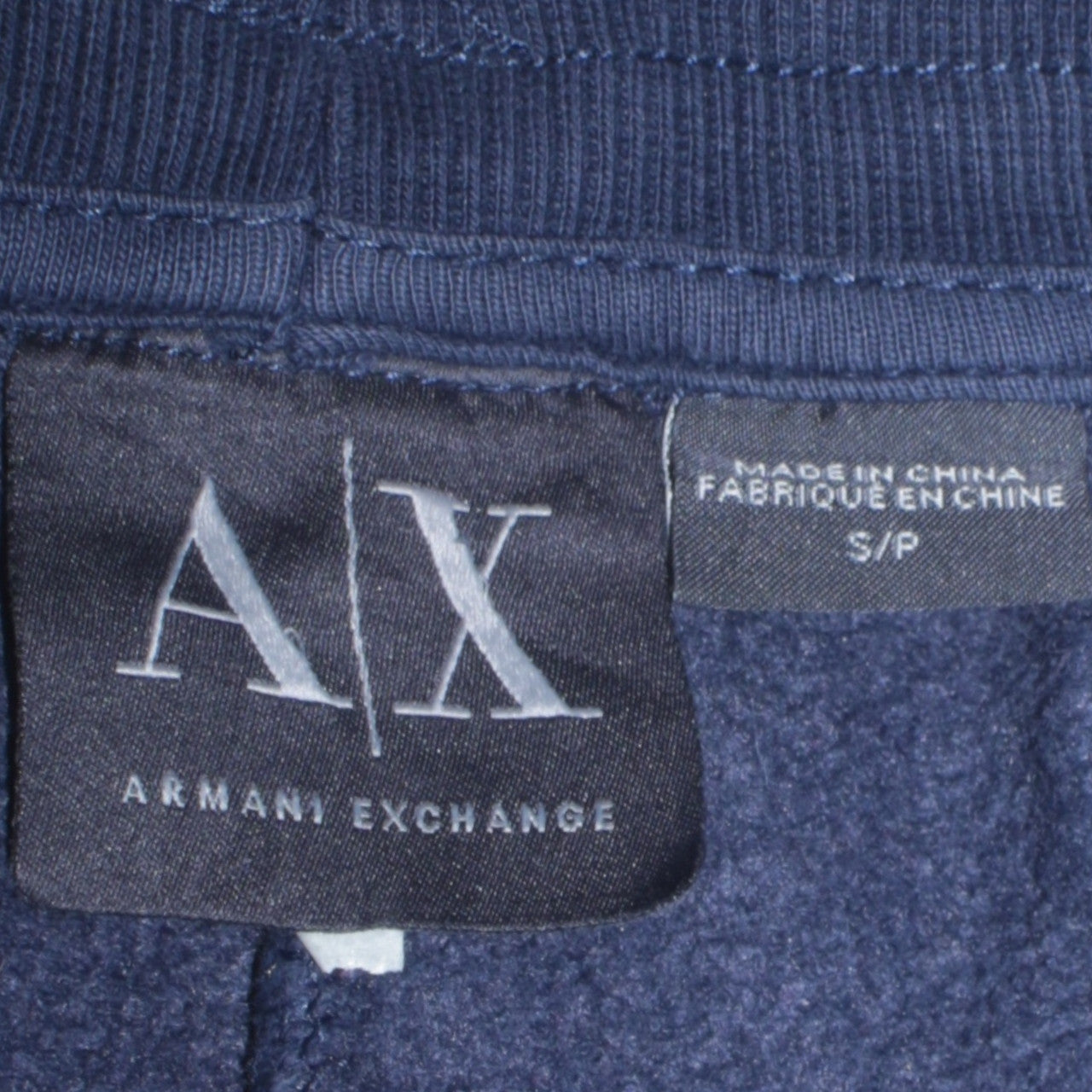Armani Exchange Men's Blue Sweatpants S Regular Fit Fleece