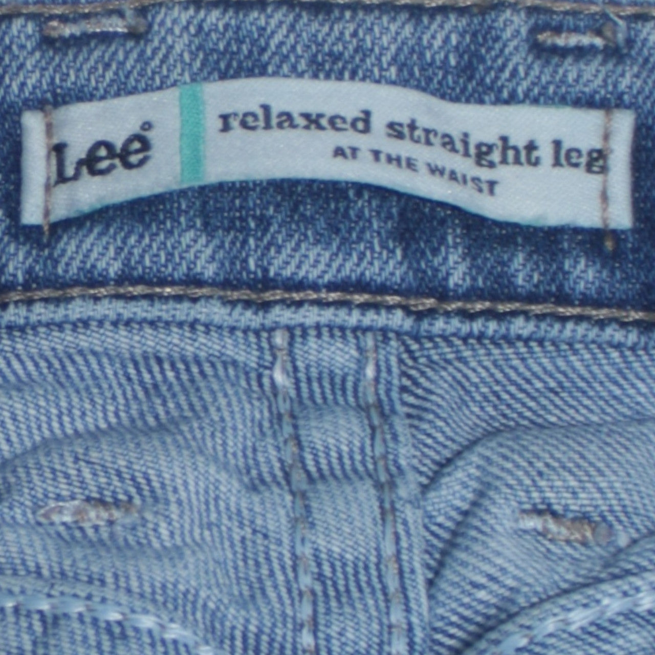 Lee Women's Blue Relaxed Straight Leg High Rise Jeans Size 14