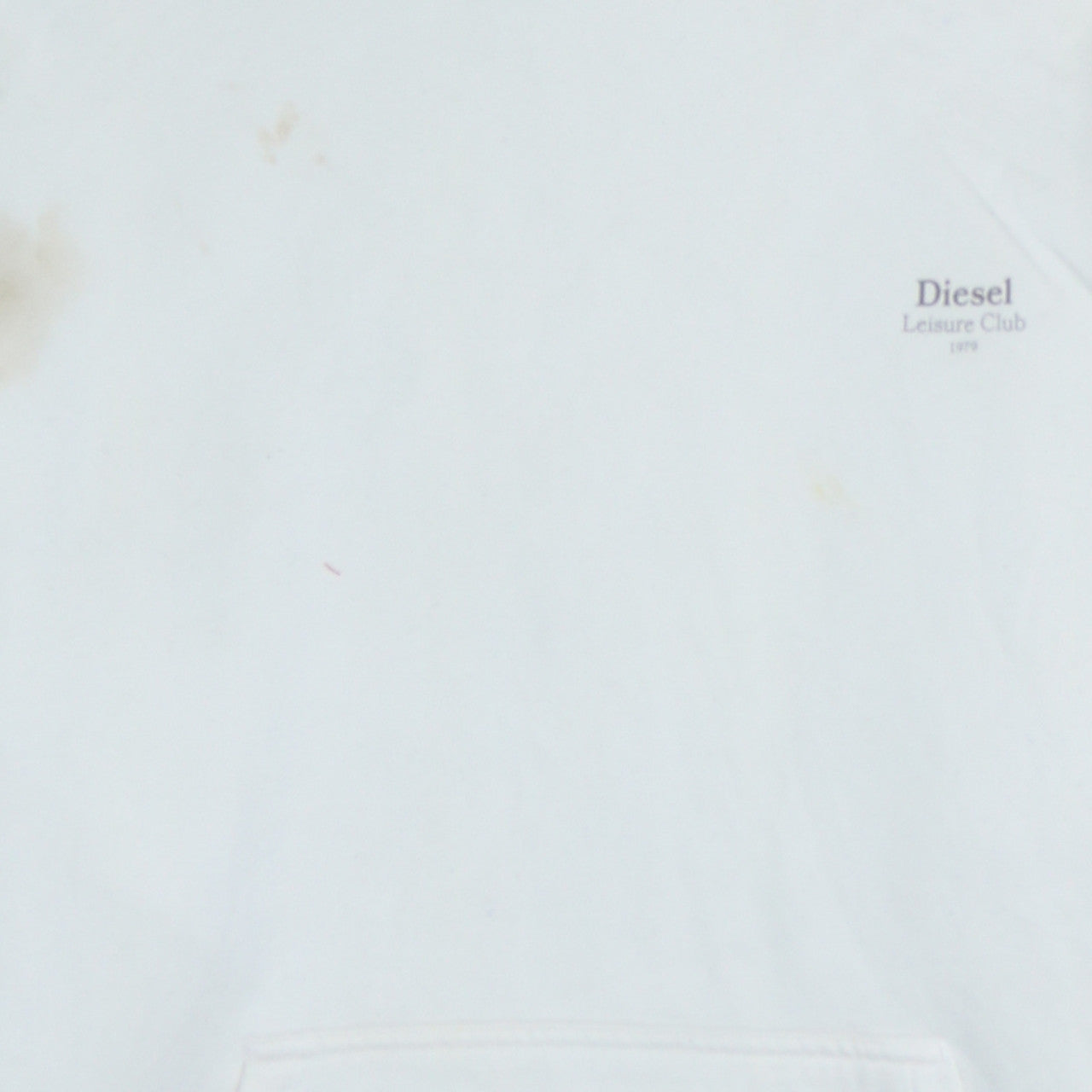 Diesel Women White XL Pullover Hoodie Cotton Leisure Club Sweatshirt