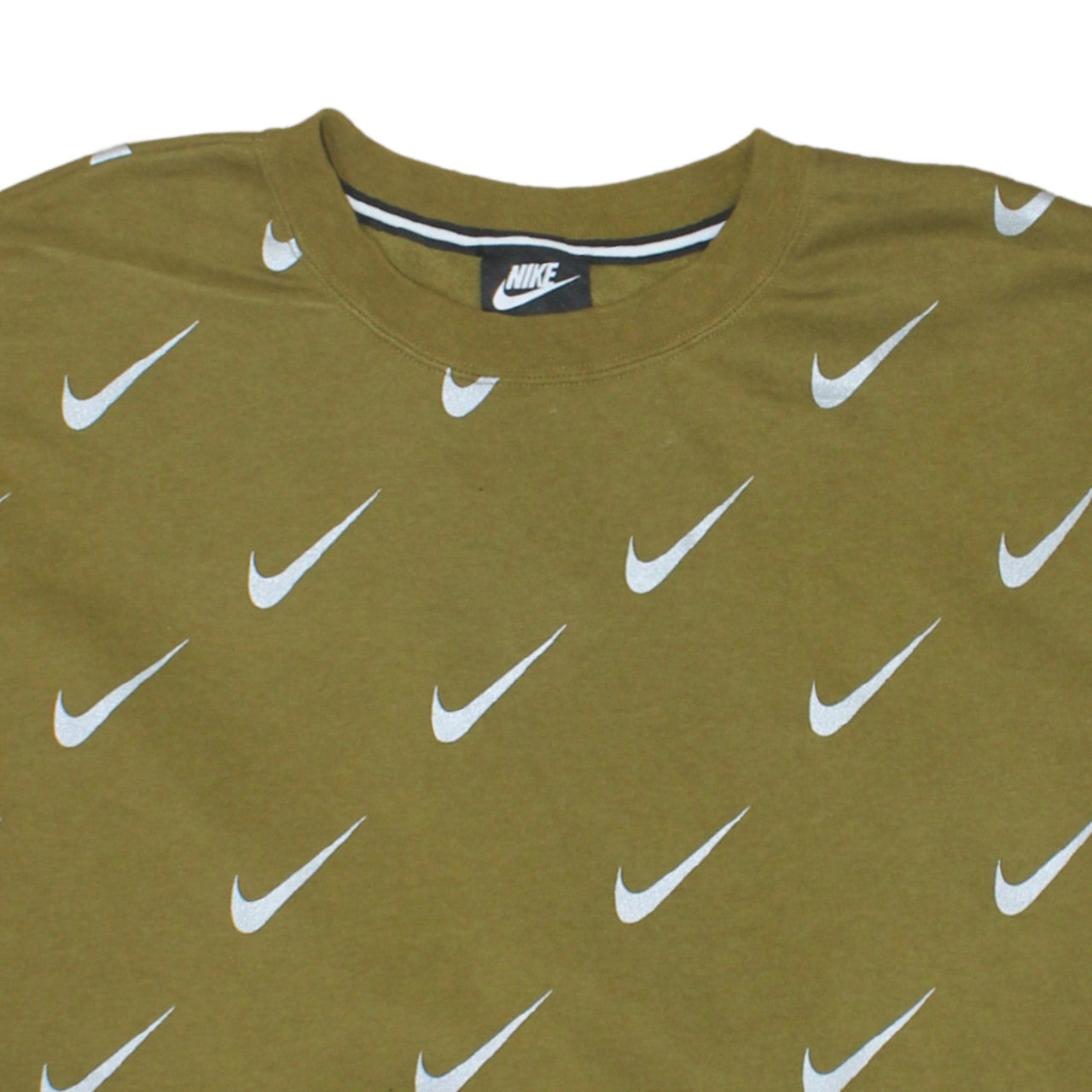Nike Women’s Green Crew Neck Logo Print Sweatshirt XL