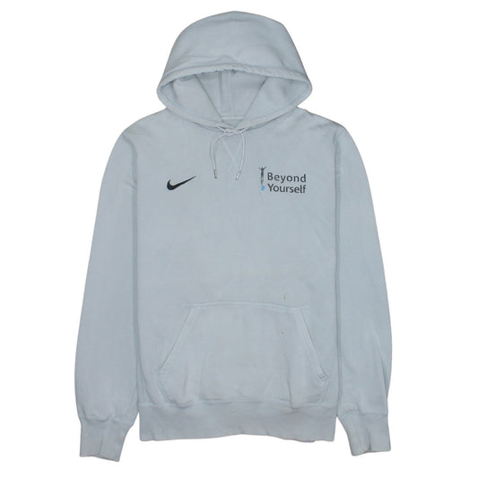Nike Men's White Pullover Hoodie L Beyond Yourself Embroidered Sportswear