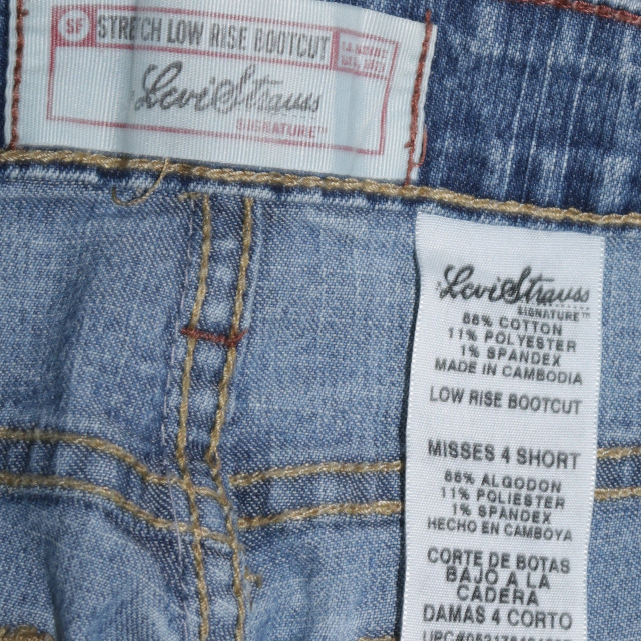 Levi Strauss Women's Blue Bootcut Low Rise Stretch Jeans Size 4